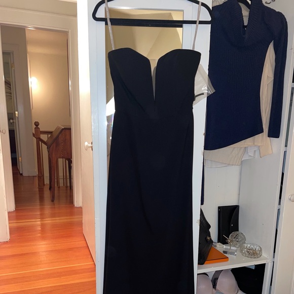 Black Tie Gown NEW Bella Dessy Long Formal Dress Evening Ball Gown - Picture 1 of 3